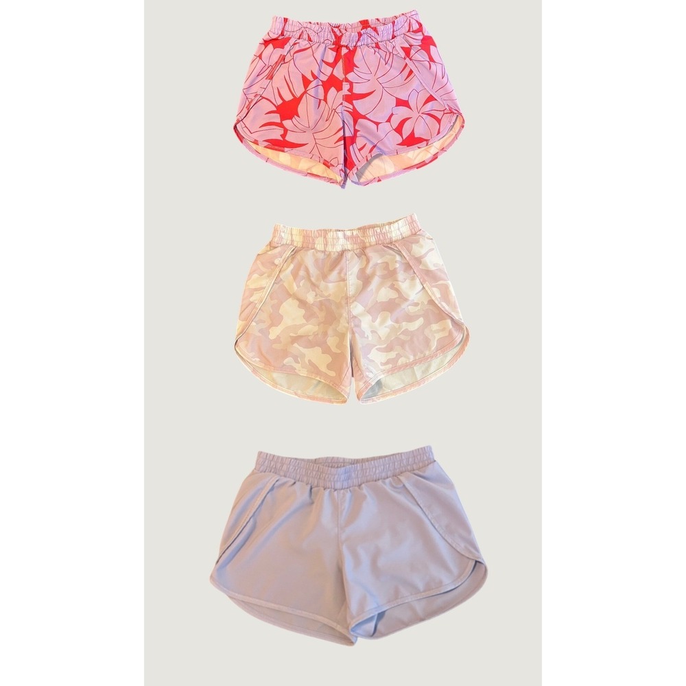 All in Motion Athletic Shorts Girls Large 10/12 Pink Purple 3ct 1600